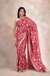 Earth Red Tussar Silk Saree