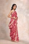 Earth Red Tussar Silk Saree