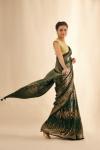 Forest Green Sequin Saree