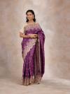 Imperial Mauve Tussar Silk Saree