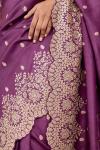 Imperial Mauve Tussar Silk Saree