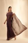 Sterling Maroon Georgette Saree