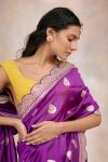 Berry Purple Banarasi Silk Saree