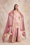 Dusty Pink Banarasi Silk Sharara