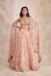 Millennial Pink Organza Lehenga