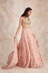 Millennial Pink Organza Lehenga