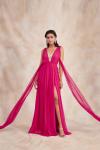 Magenta Drape Gown