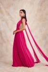 Magenta Drape Gown