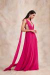 Magenta Drape Gown