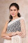 Daisy White Net Saree