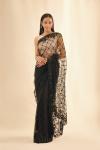 Neo Black Net Saree