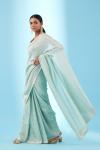 Baby Sea Green Shimmer Georgette Saree