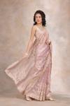 Gold Rose Organza Saree 