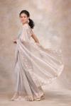 Icy Grey Organza Saree