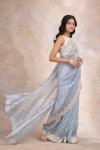 Iris Blue Organza Saree