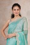 Imperial Sea Green Organza Saree