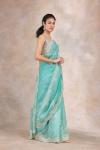 Imperial Sea Green Organza Saree