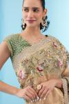 Antique Gold Tissue Organza Saree