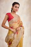 Yellow Tissue Organza Saree