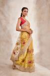 Yellow Tissue Organza Saree