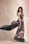 Soot Black Ikat Saree