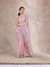 Budding Pink Organza Saree