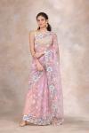 Budding Pink Organza Saree