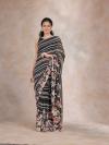 Black & White Georgette Saree