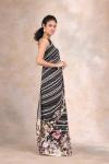 Black & White Georgette Saree