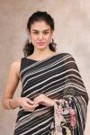 Black & White Georgette Saree