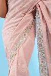 Peach Punch Georgette Saree