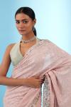 Peach Punch Georgette Saree