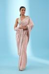 Peach Punch Georgette Saree