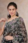 Tiffany Black Organza Saree