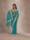 Winter Sea Green Organza Saree