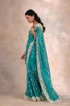 Winter Sea Green Organza Saree