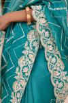 Winter Sea Green Organza Saree