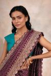 Exotic Plum Bandhani Saree