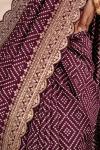 Exotic Plum Bandhani Saree