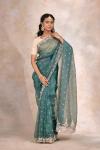 Pine Green Organza Saree