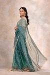 Pine Green Organza Saree