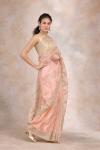 Plush Peach Organza Saree