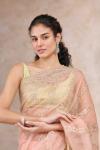 Plush Peach Organza Saree