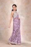 Lavender Frost Organza Saree