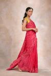 Ruby Pink Satin Saree