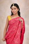 Ruby Pink Satin Saree