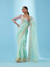 Sea Green Organza Saree