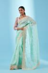 Sea Green Organza Saree