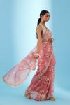 Coral Peach Organza Saree