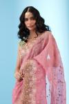 Blush Pink Organza Saree